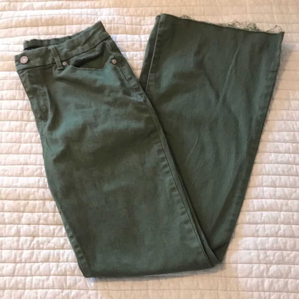 Sincerely Jules Olive flare leg pants